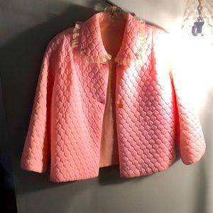 Vintage short quilted housecoat-handmade